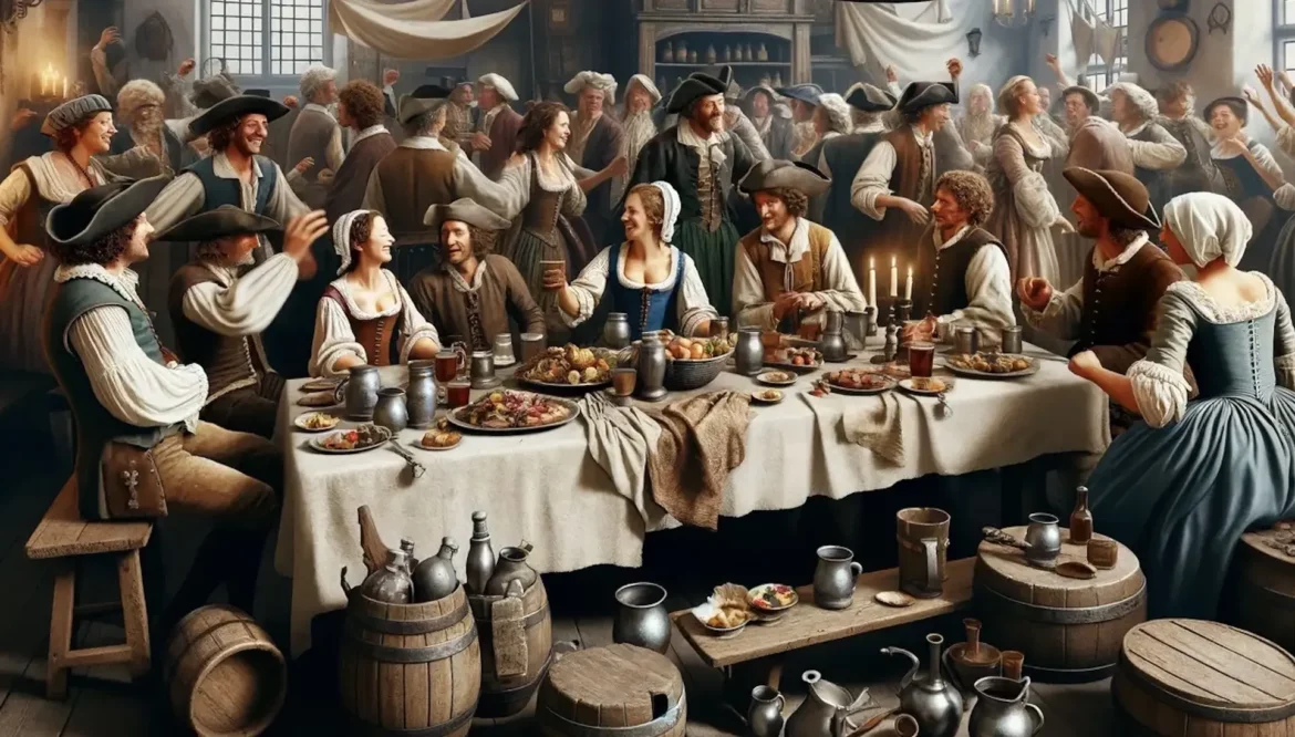 Peinture montrant un festin à la Renaissance